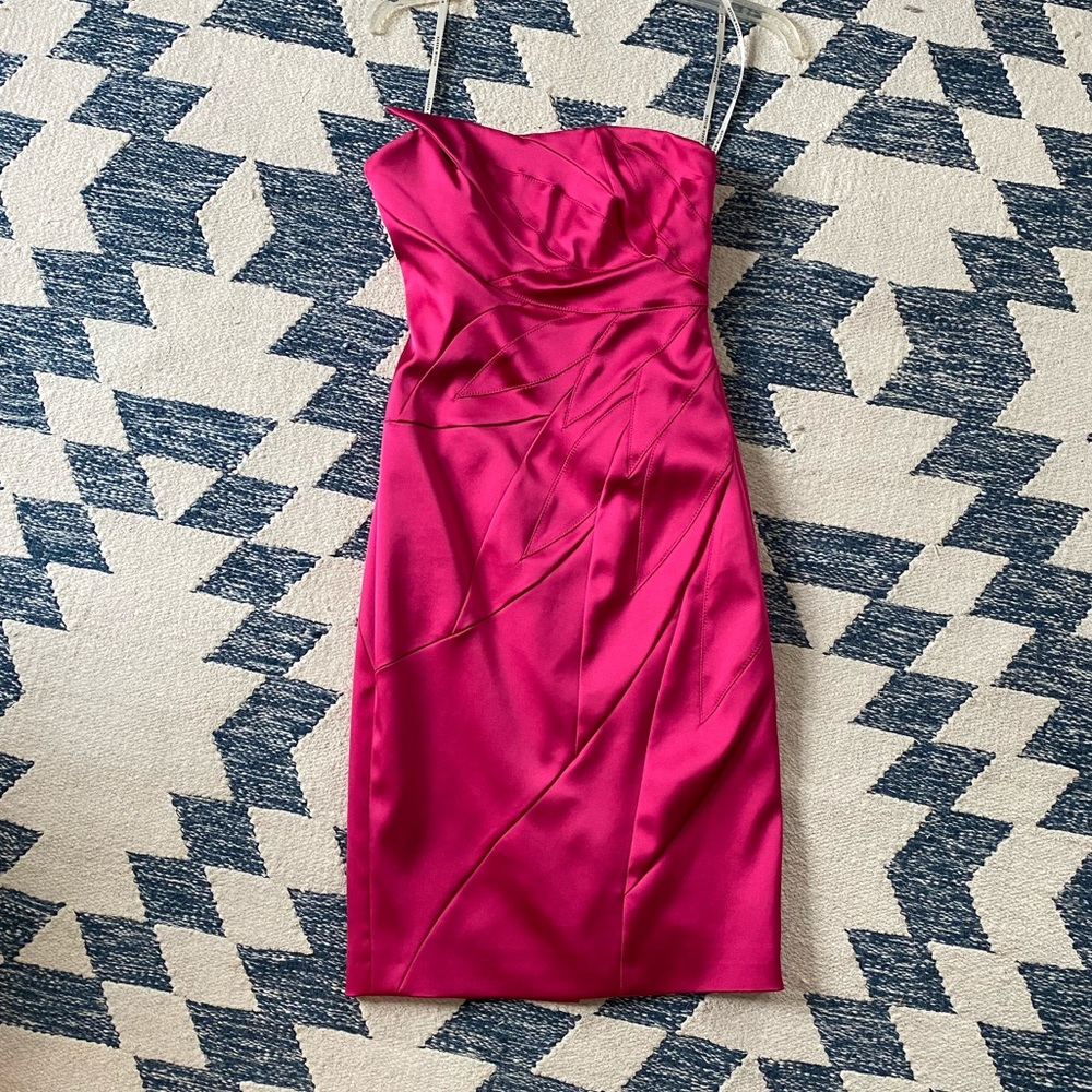 Karen Millen fuchsia bodycon dress